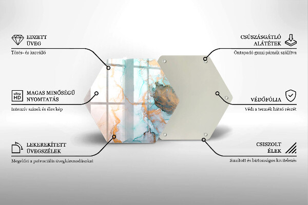 Üveg vágódeszka Márvány absztrakció
