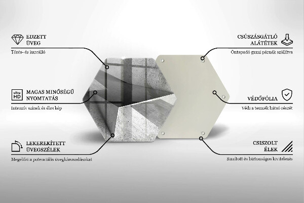 Üveg vágódeszka Konkrét absztrakció