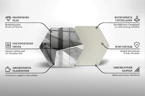 Üveg vágódeszka Konkrét absztrakció