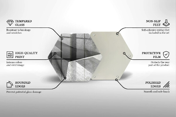 Üveg vágódeszka Konkrét absztrakció