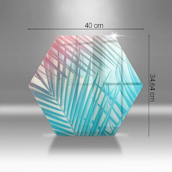 Üveg vágódeszka Pasztell levelek