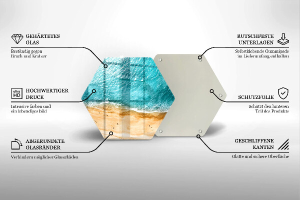 Üveg vágódeszka Tengerpart és tenger