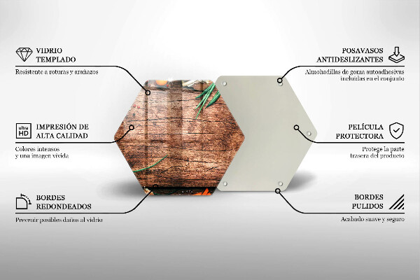 Üveg vágódeszka Fa konyhai tábla