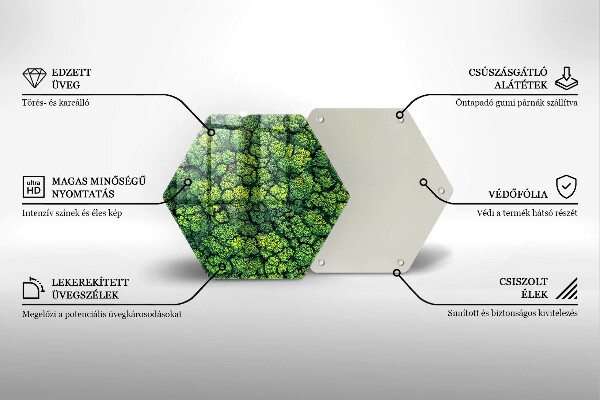 Üveg vágódeszka Természet moha növény