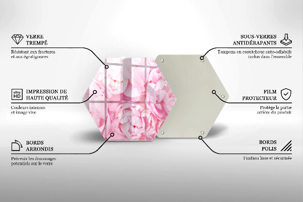 Üveg vágódeszka Finom bazsarózsa