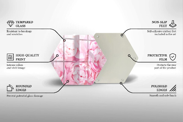 Üveg vágódeszka Finom bazsarózsa