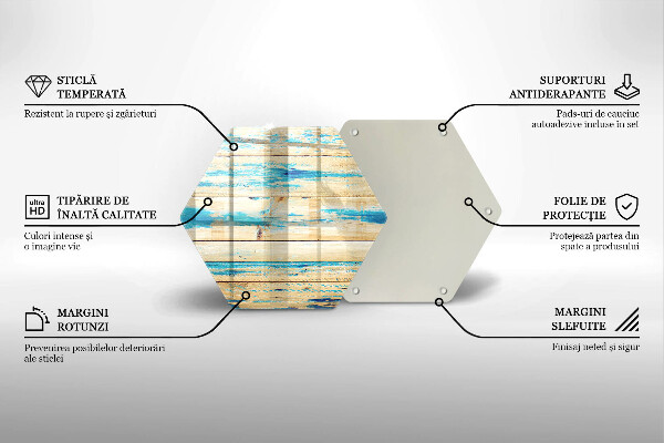 Üveg vágódeszka Retro fa táblák