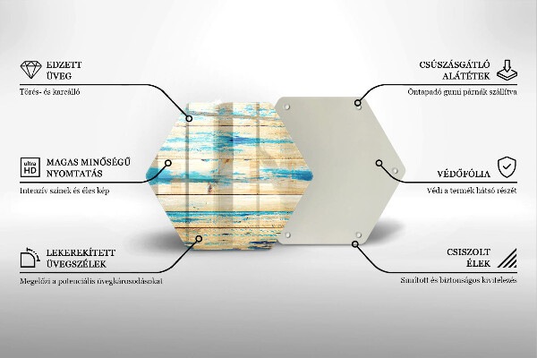 Üveg vágódeszka Retro fa táblák