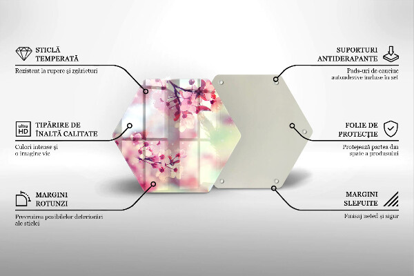 Üveg vágódeszka Természet alma virágok