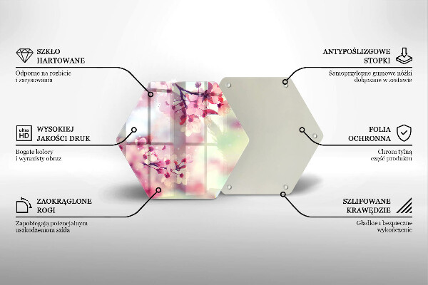 Üveg vágódeszka Természet alma virágok