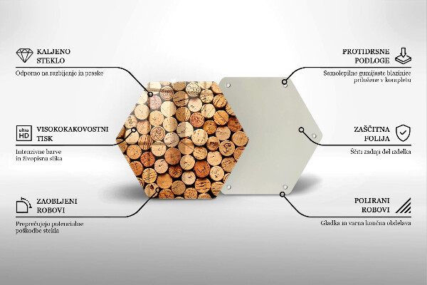 Üveg vágódeszka Bordugók minta