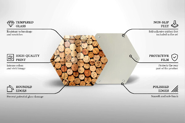 Üveg vágódeszka Bordugók minta