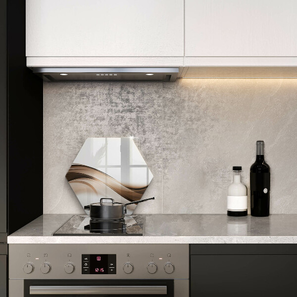 Üveg vágódeszka Absztrakt barna vonalak