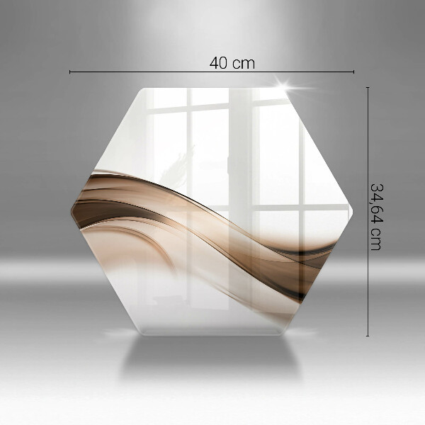 Üveg vágódeszka Absztrakt barna vonalak