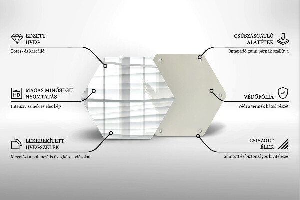 Üveg vágódeszka Modern szerkezet