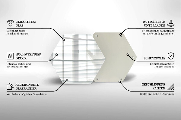 Üveg vágódeszka Modern szerkezet