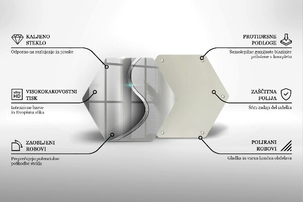 Üveg vágódeszka Absztrakt ezüst fém