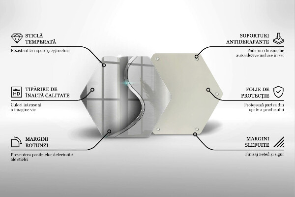 Üveg vágódeszka Absztrakt ezüst fém