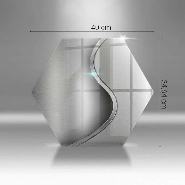 Üveg vágódeszka Absztrakt ezüst fém