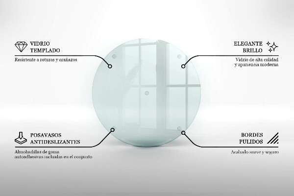 Átlátszó üveg vágódeszka 40 cm