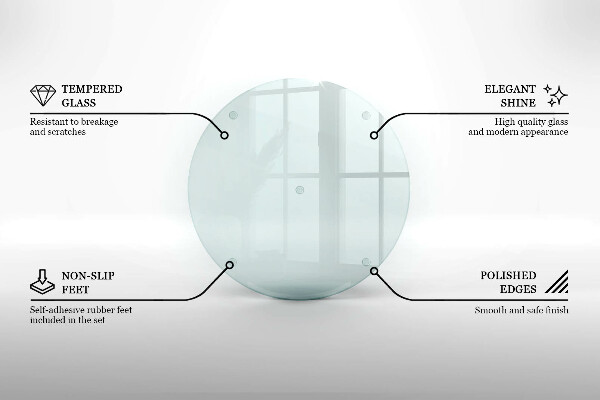 Átlátszó üveg vágódeszka 40 cm