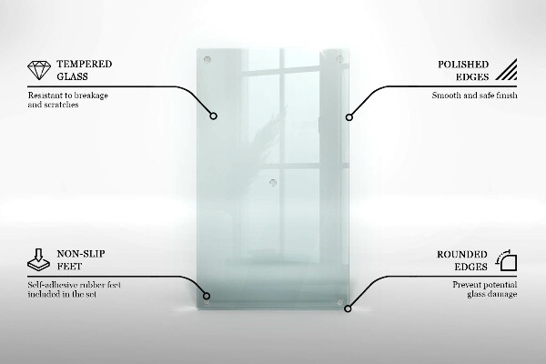 Átlátszó üveg vágódeszka 52x30 cm