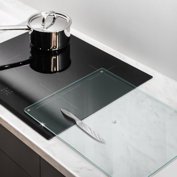Átlátszó üveg vágódeszka 52x40 cm