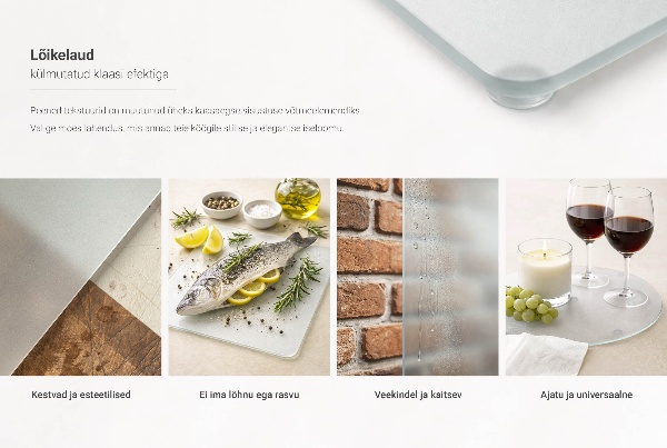 Üveg vágódeszka fényképpel 2 db. 40x52 cm