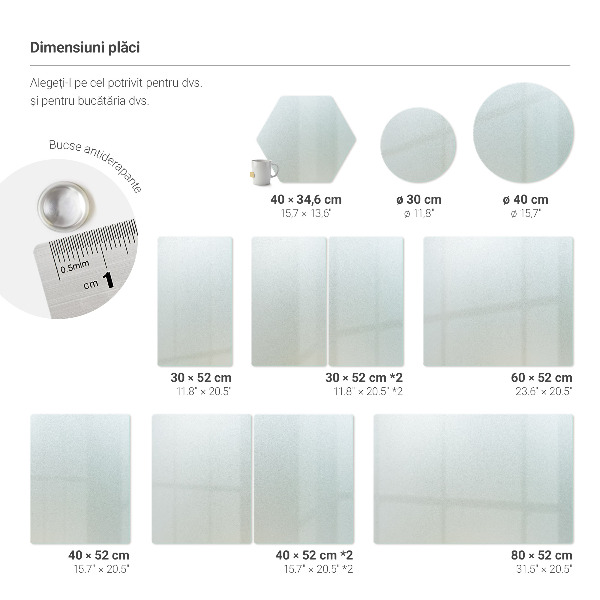 Üveg vágódeszka fi30 cm