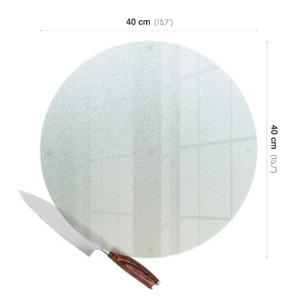 Edzett üveg vágódeszka átmérő 40 cm