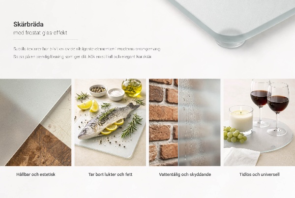 Edzett üveg vágódeszka fi40 cm