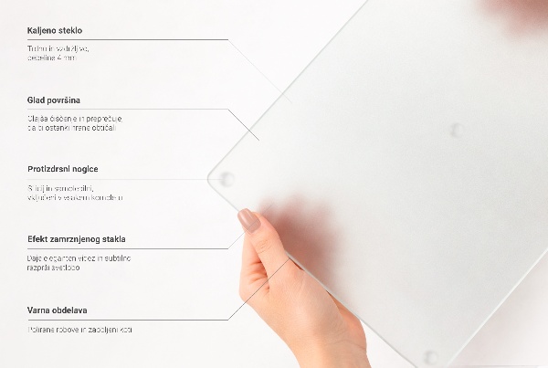 Üveg vágódeszka 60 × 52 cm