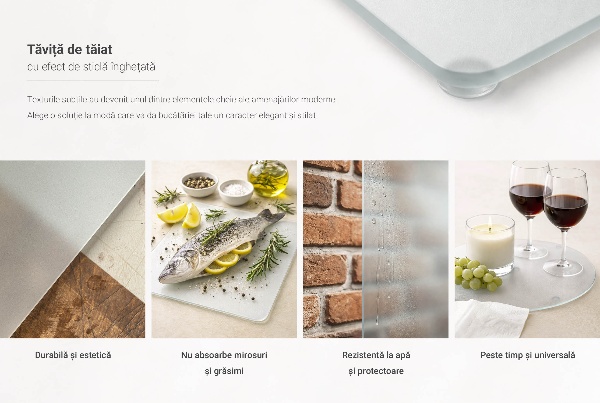 Üveg vágódeszka fényképpel h40 cm