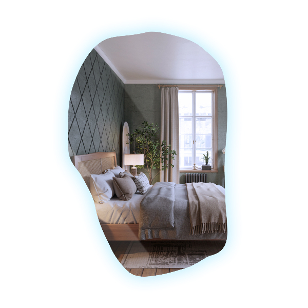 Szabálytalan ledes tükrök egyedi 70x46 cm