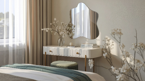 Folt alakú szabálytalan tükör 48x48 cm