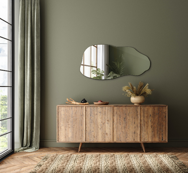 Szabálytalan tükör keret akasztás nélkül 50x100