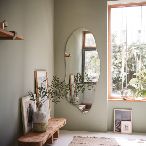 Szabálytalan tükör dekoratív a falra 35x80 cm