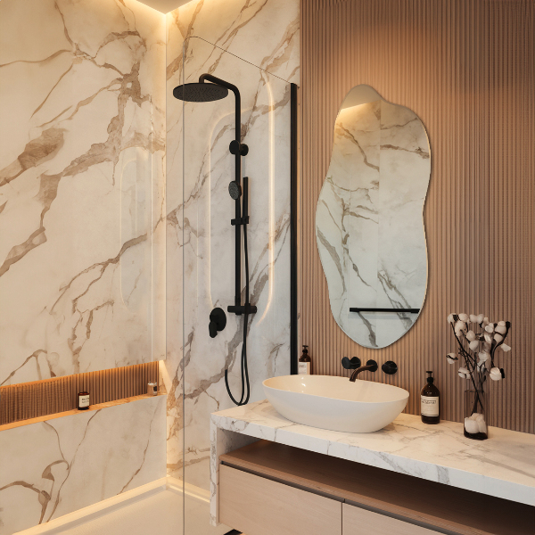 Szokatlan forma tükör modern 45x100 cm