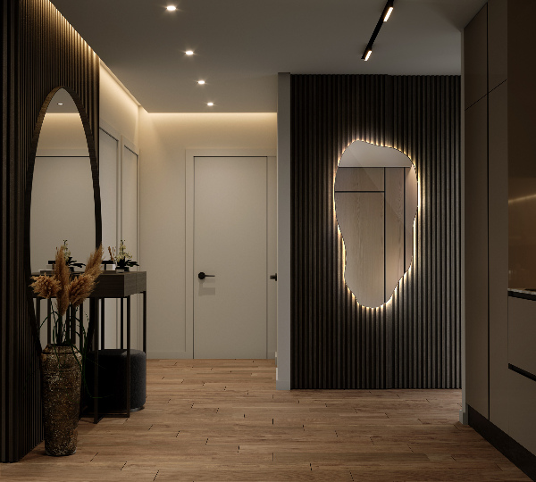 Szabálytalan ledes tükrök 50x100 cm