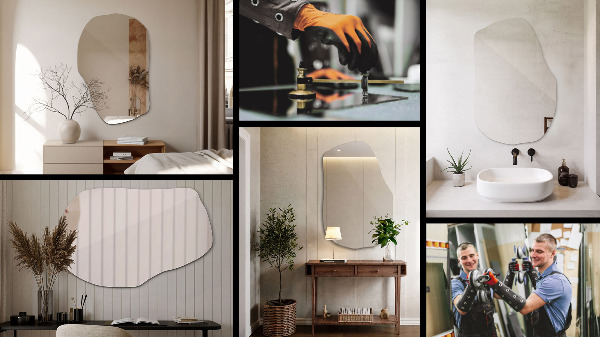 Szerves tükör fali 100x65 cm