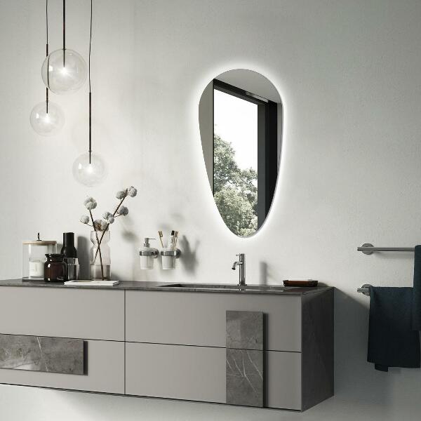 Ledes fürdőszobai tükör csep 50x100 cm