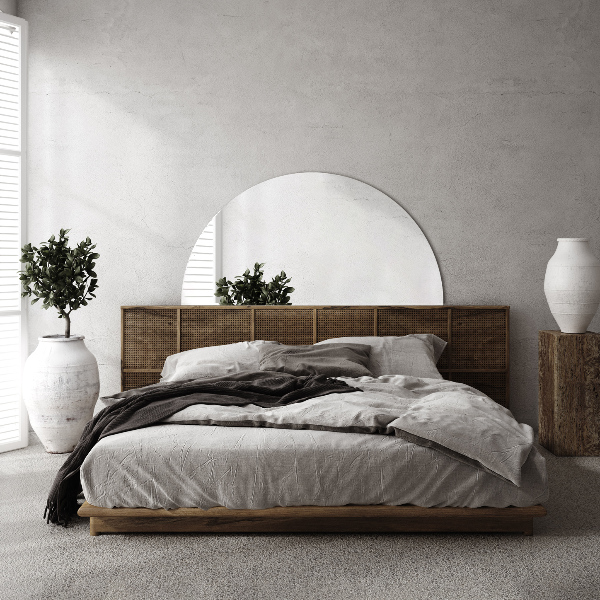 Félkör alakú tükör keret nélkül 30x60 cm