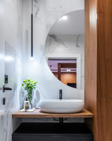 Modern fali tükör 45x90 cm