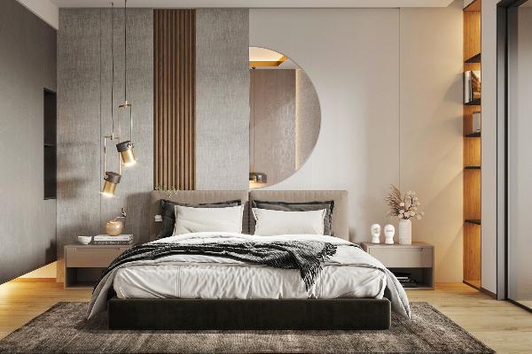 Modern fali tükör 50x100 cm