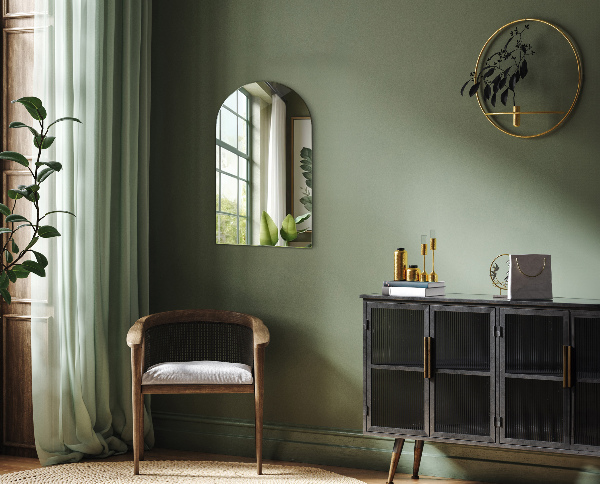 Félig ovális tükör 60x100 cm