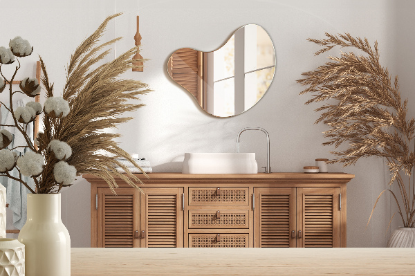 Tükör furcsa forma keret nélküli 68x67 cm