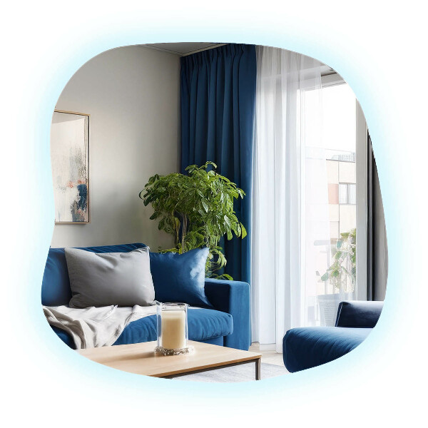 Szabálytalan led tükör 59x58 cm