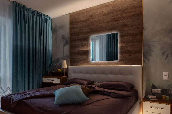 Modern fürdőszobai tükör 50x50 cm