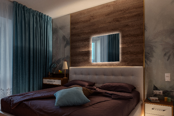 Modern fürdőszobai tükör 50x50 cm