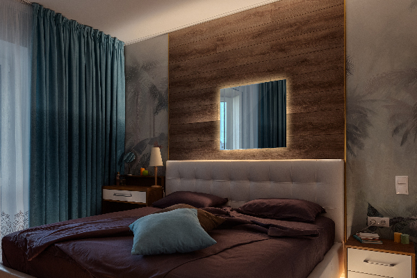 Modern fürdőszobai tükör 50x50 cm